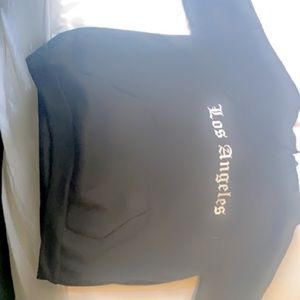 Letter Graphic Drop Shoulder Kangaroo Pocket Hoodie